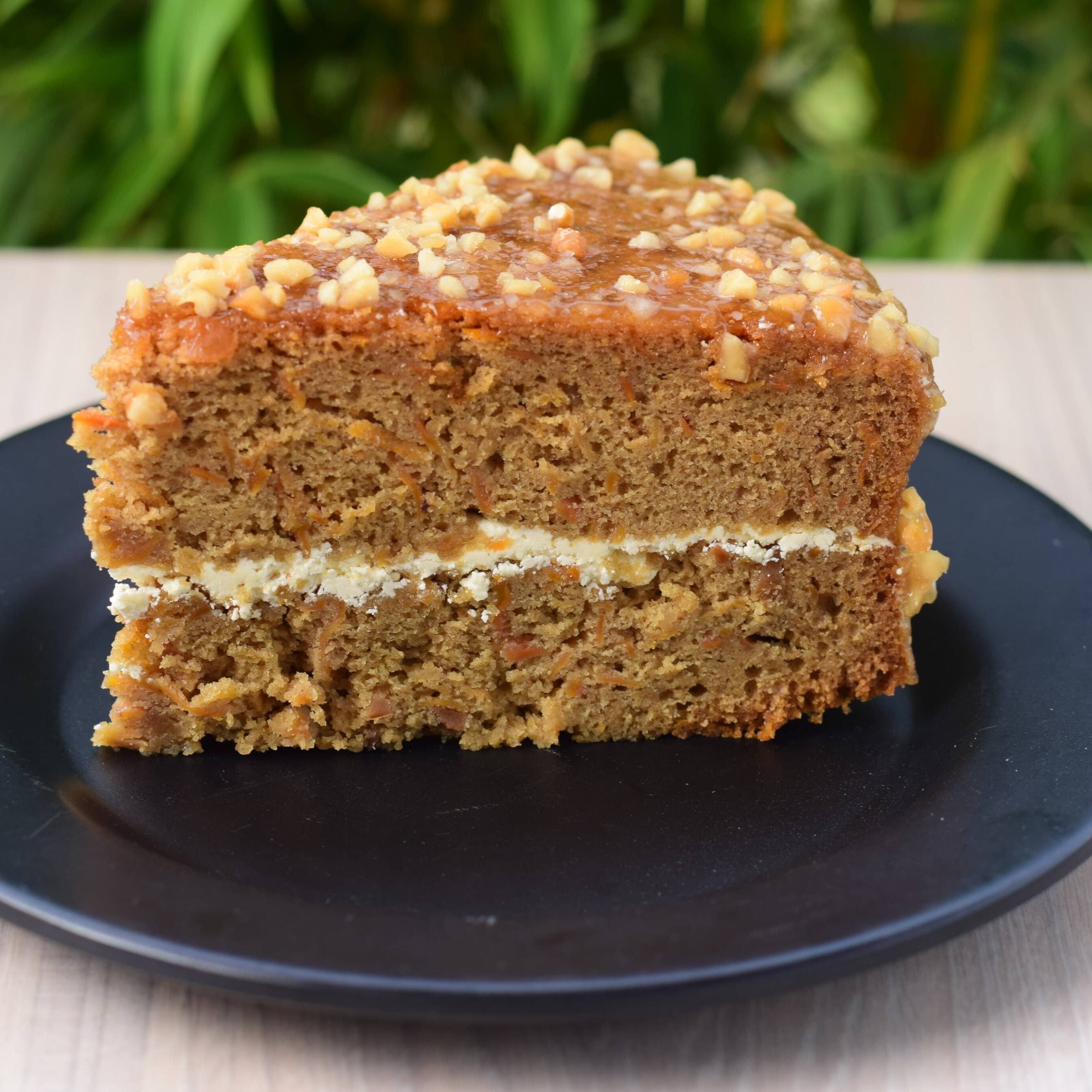 PORCION DE TORTA ARTESANAL DE ZANAHORIA