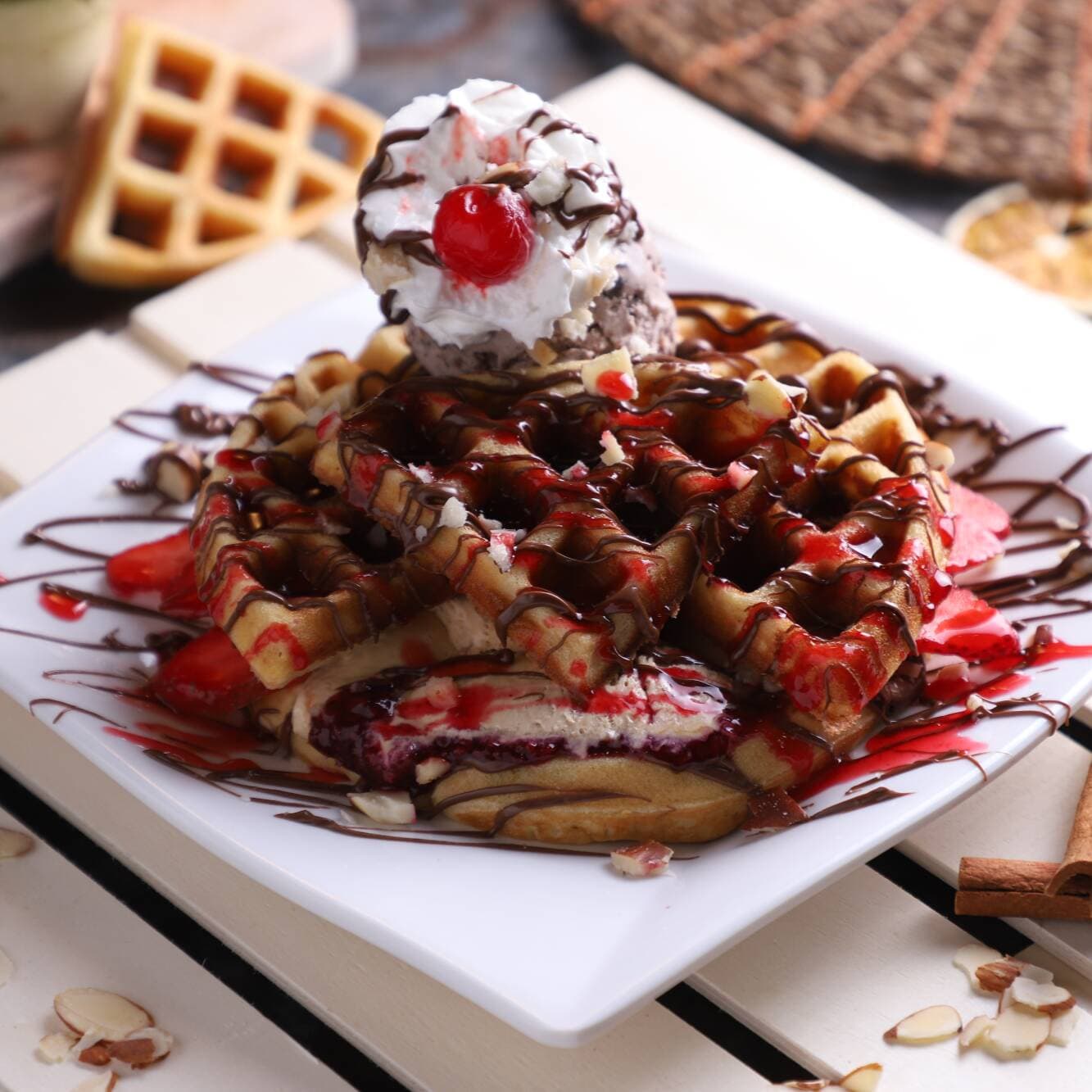 Waffle Sensación Chocolate Mediano