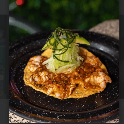 Tostada aguachile hijas