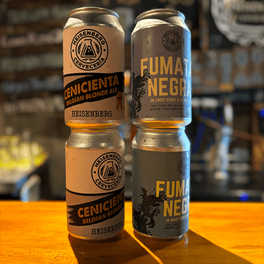 2 cenicienta belgian blonde + 2 fumata negra stout