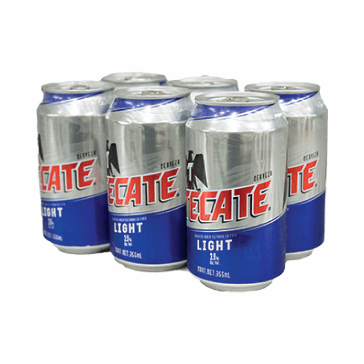 SIX Tecate Light-Roja 355 Ml