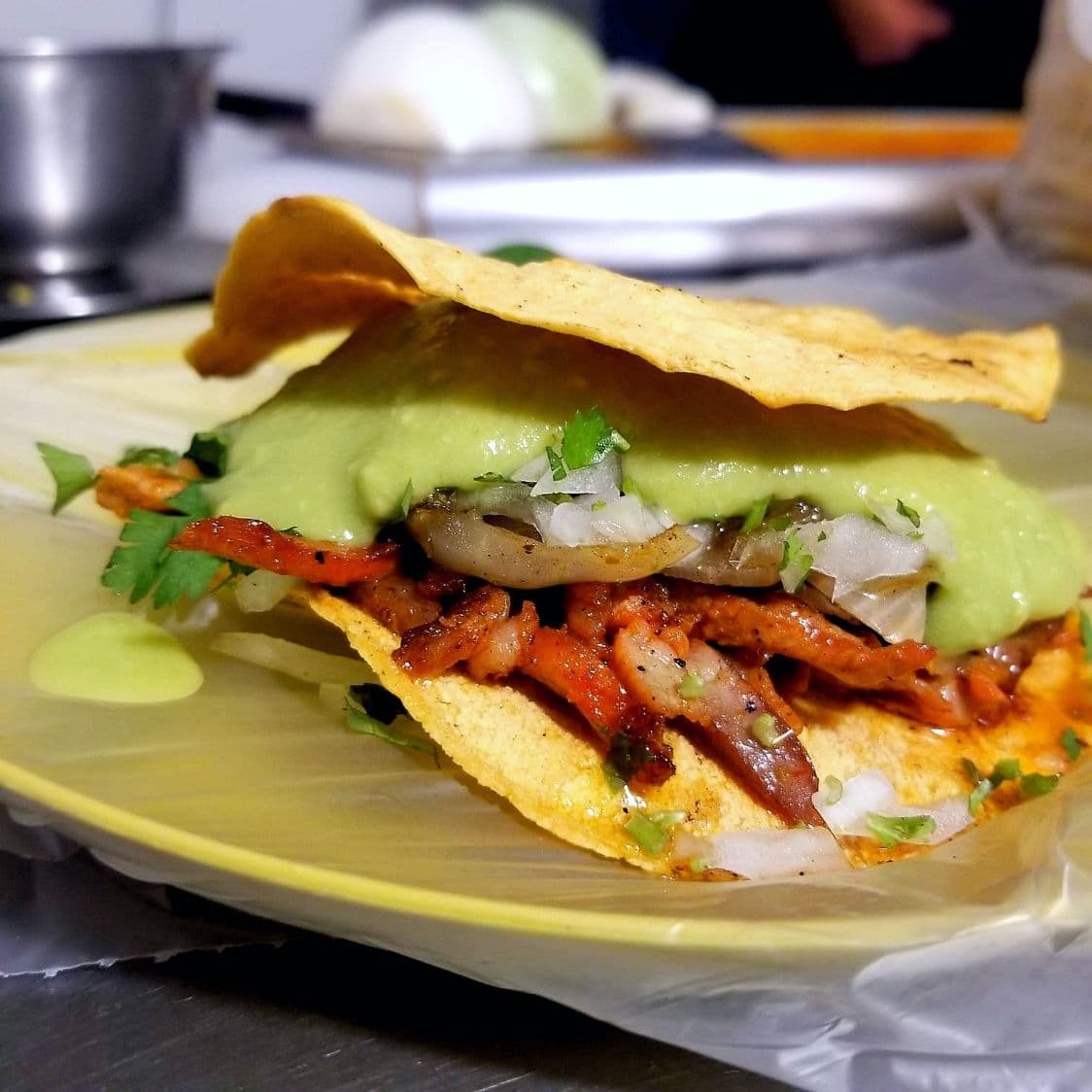 Tostada Preparada con Bistec