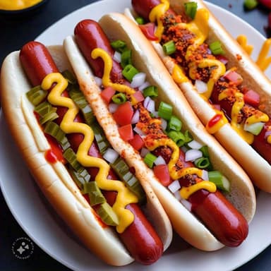 3 hot dogs de pavo