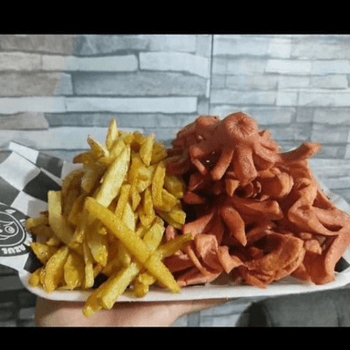 Combinado Salchipulpo con Papas a la Francesa