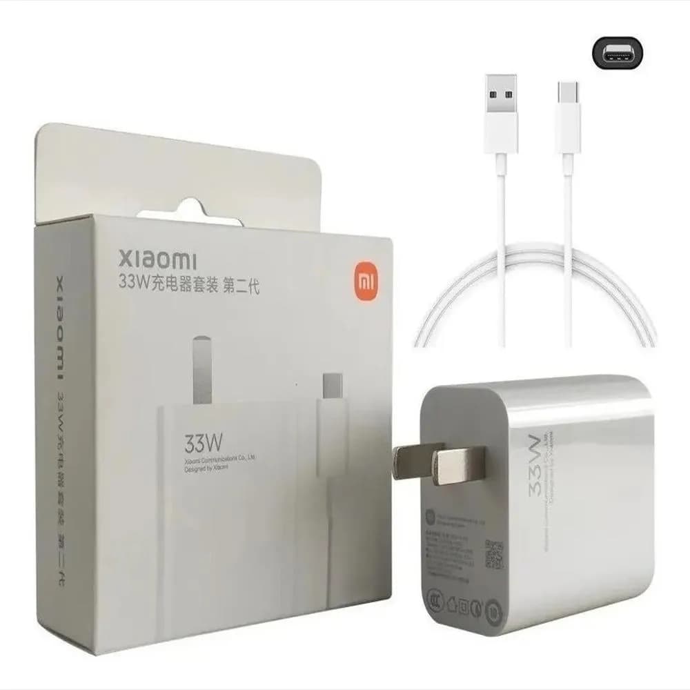 Cargador xiaomi 33w carga rapida generico