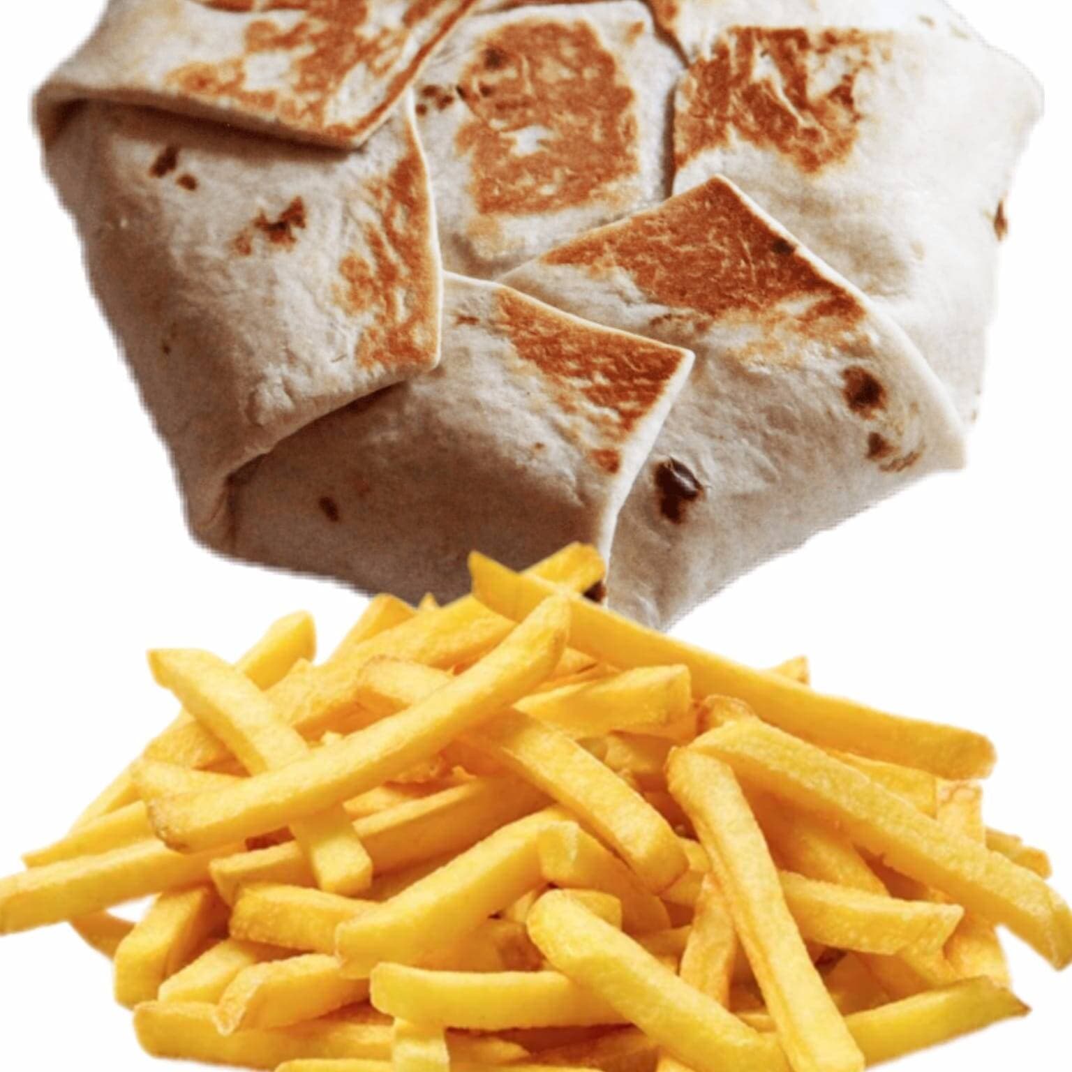 Cronchy Wrap de Carne Mechada con Papas