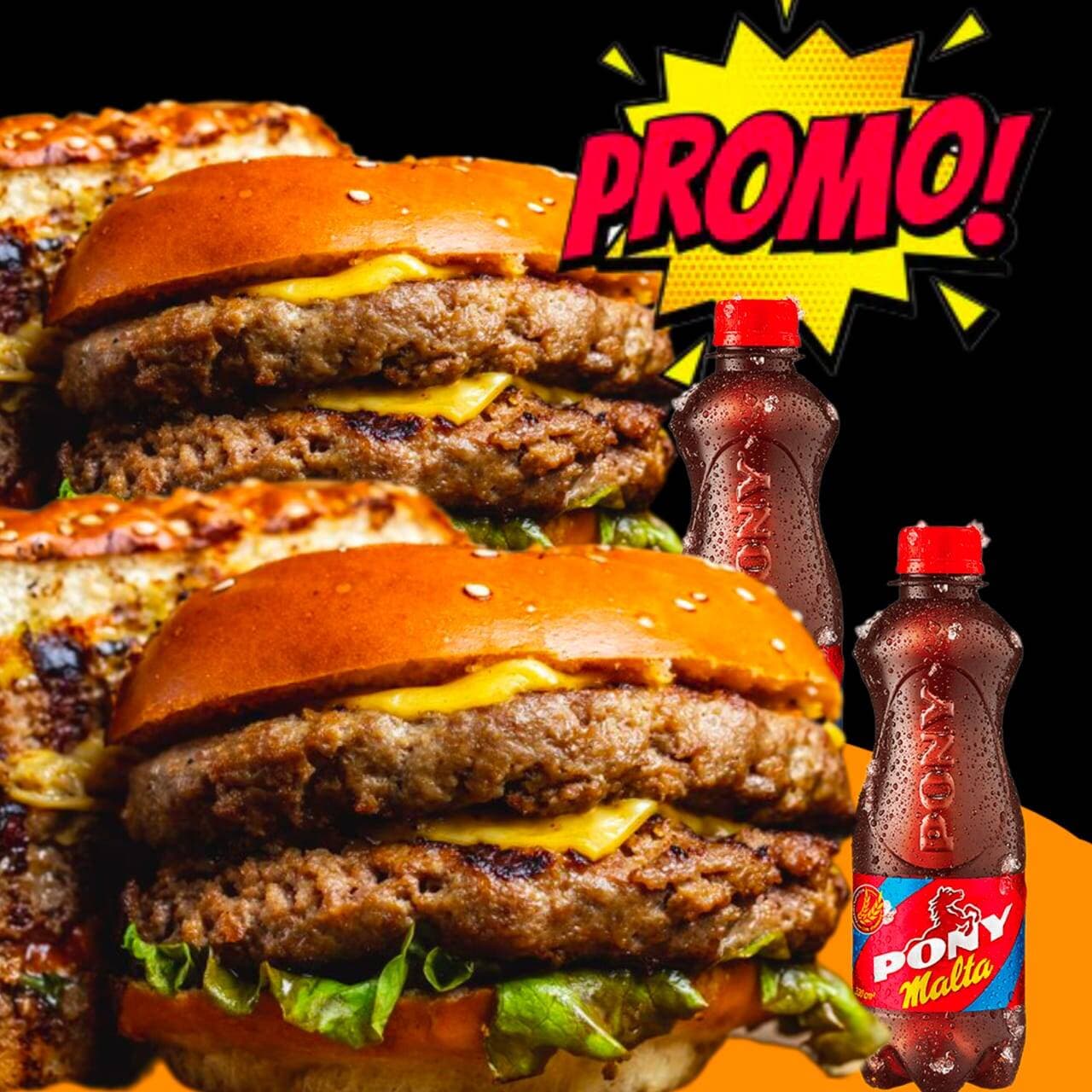COMBO 2 BURGERS DOBLE CARNE + 2 GASEOSAS😱