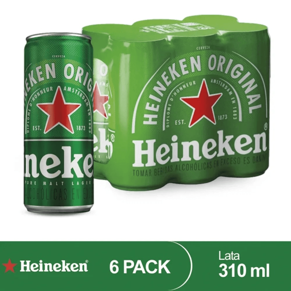 Heinken Sixpack  lata 310 ml