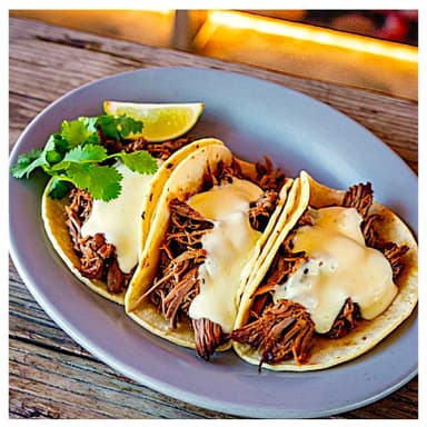 QUESATACO de Barbacoa de Res