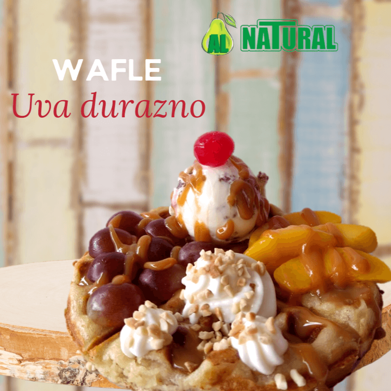 Wafle Durazno Uvas