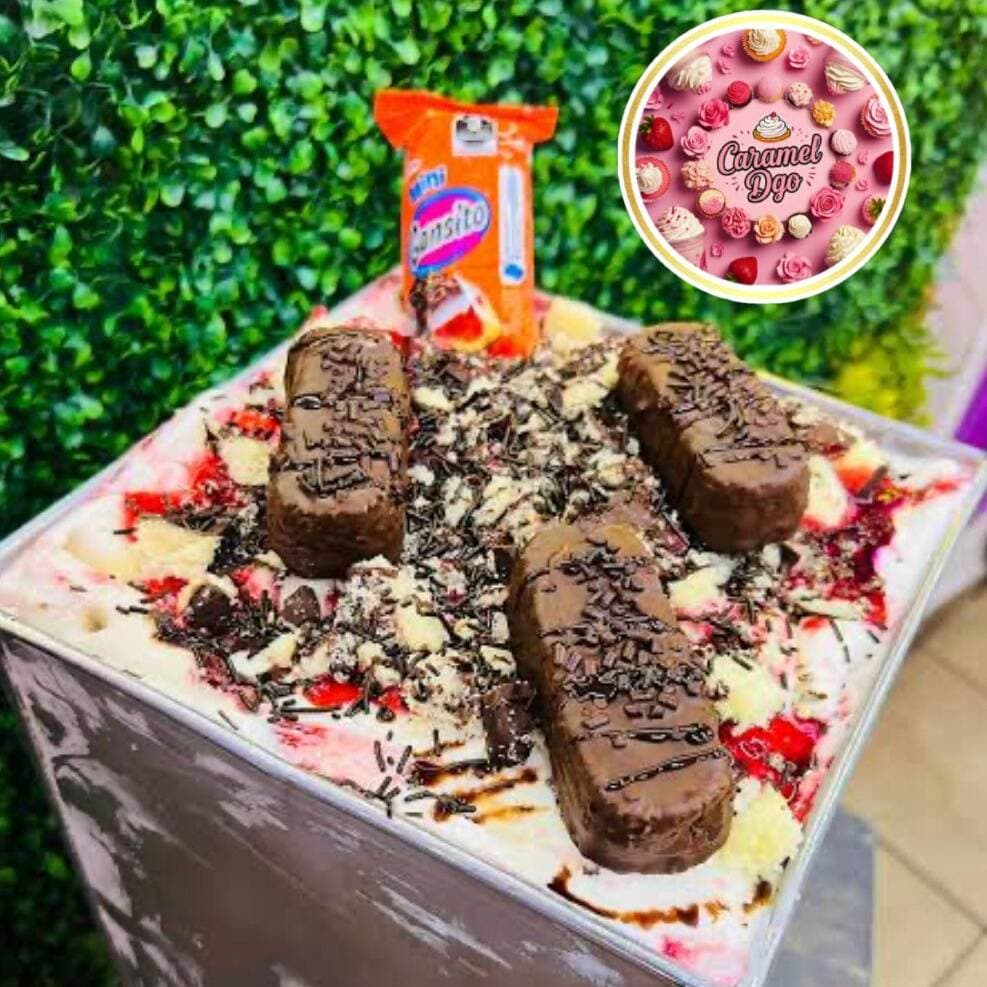 Medio litro de nieve de gansito