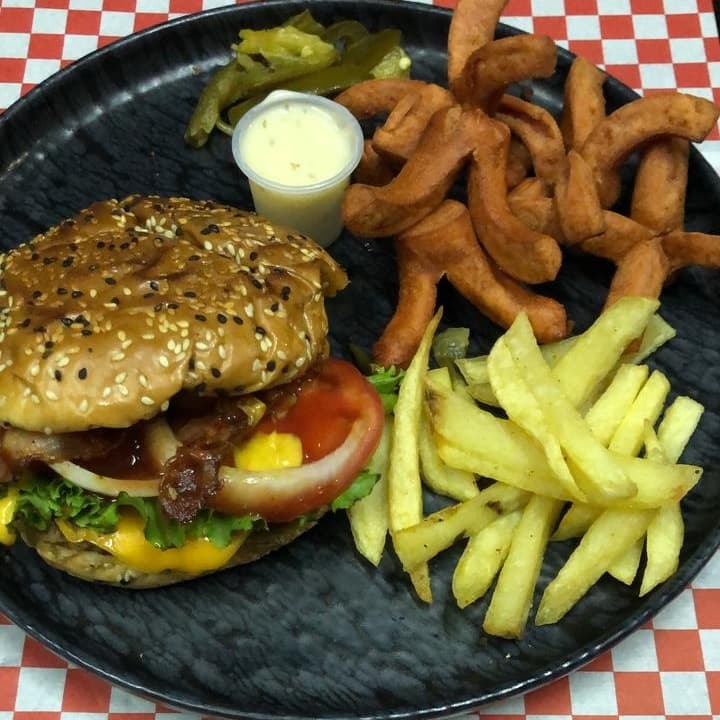 Hamburguesa sencilla res