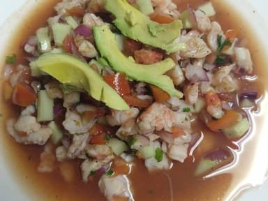 Ceviche de Camarón con Pulpo