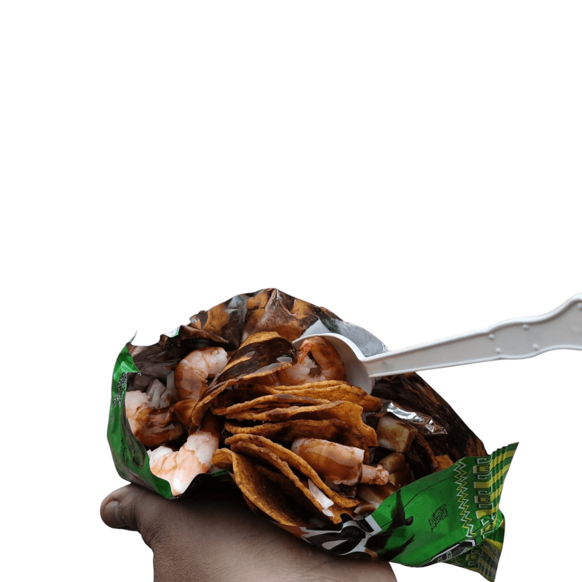 Tostitos con Ceviche de Camaron