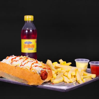 Perro Caliente Súper Americano+ Gaseosa + Francesa