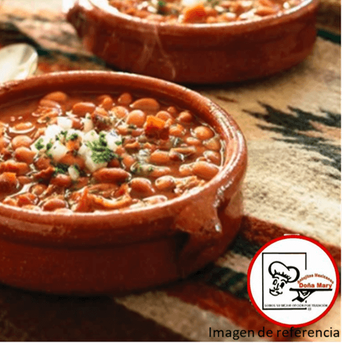 Frijoles Preparados con Carne y Queso