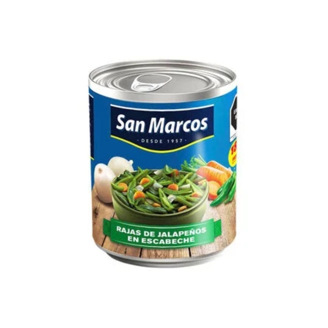 Rajas  de jalapeño en escabeche 215 g