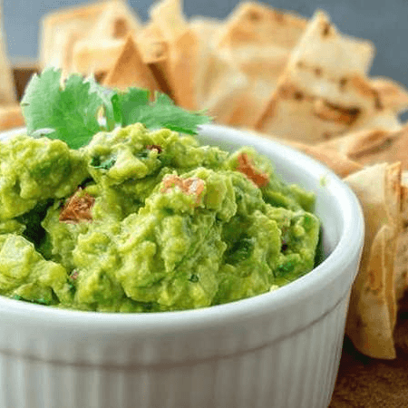 Guacamole con Totopos 8 oz