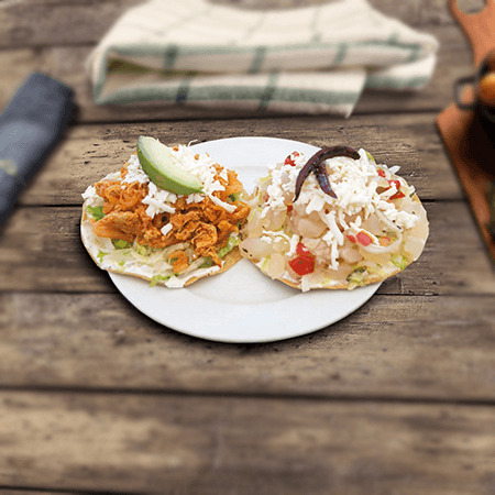 Tostada de Pollo con Papa