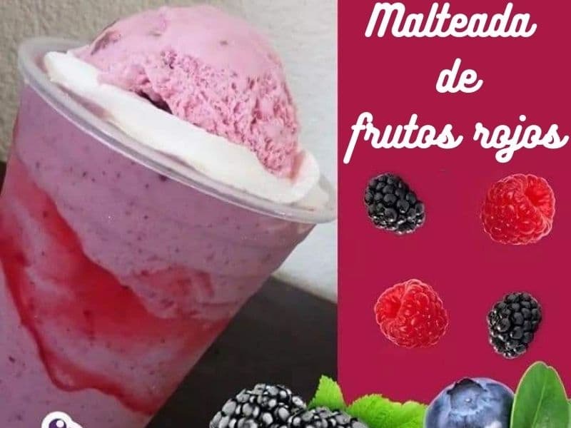 Frutos Rojos 🍓🍇 Malteada
