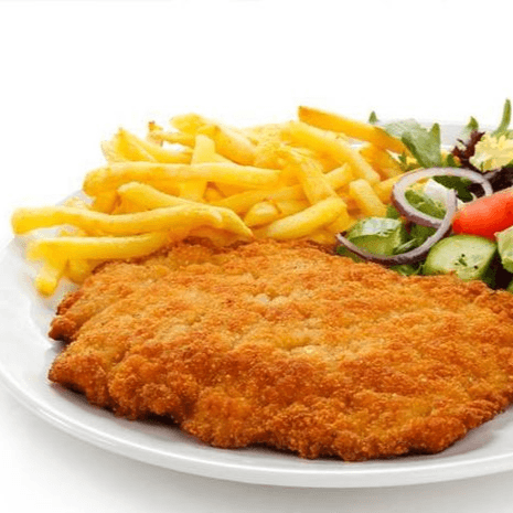 Filete de Pollo Empanizado + Papas Fritas + Ensala