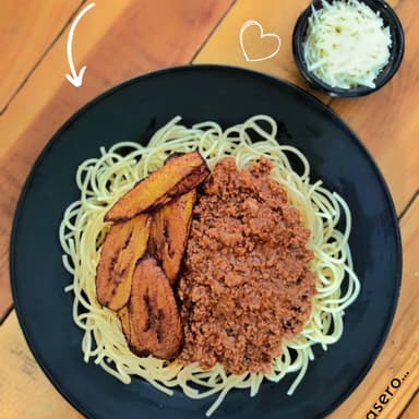 Espaguetti con Carne Molida
