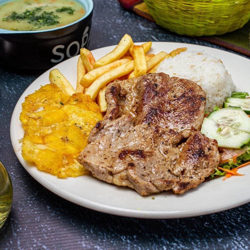 Carne de cerdo a la plancha