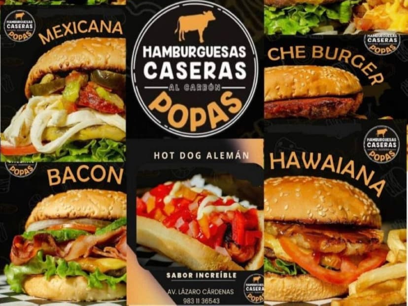 HAMBURGUESAS CASERAS AL CARBON "POPAS"