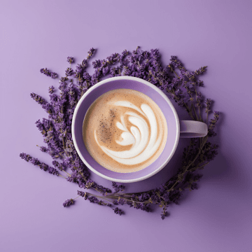 Latte Caliente de Lavanda