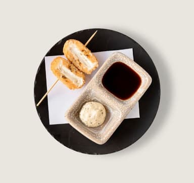 Kushiage de Plátano con Queso