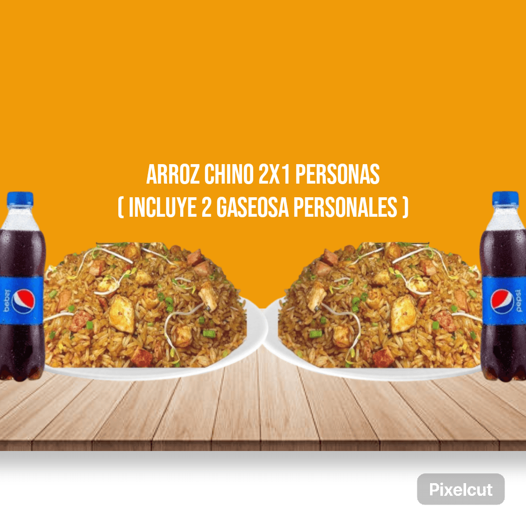 2x1 Arroz Chino 2 Personas Incluye Dos Bebidas