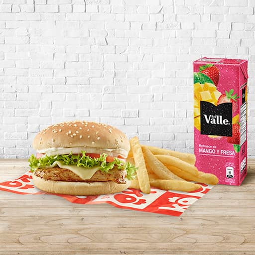 Menu hamburguesa a la  plancha y gaseos