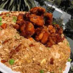 Pollo Crispy mas Chaufa