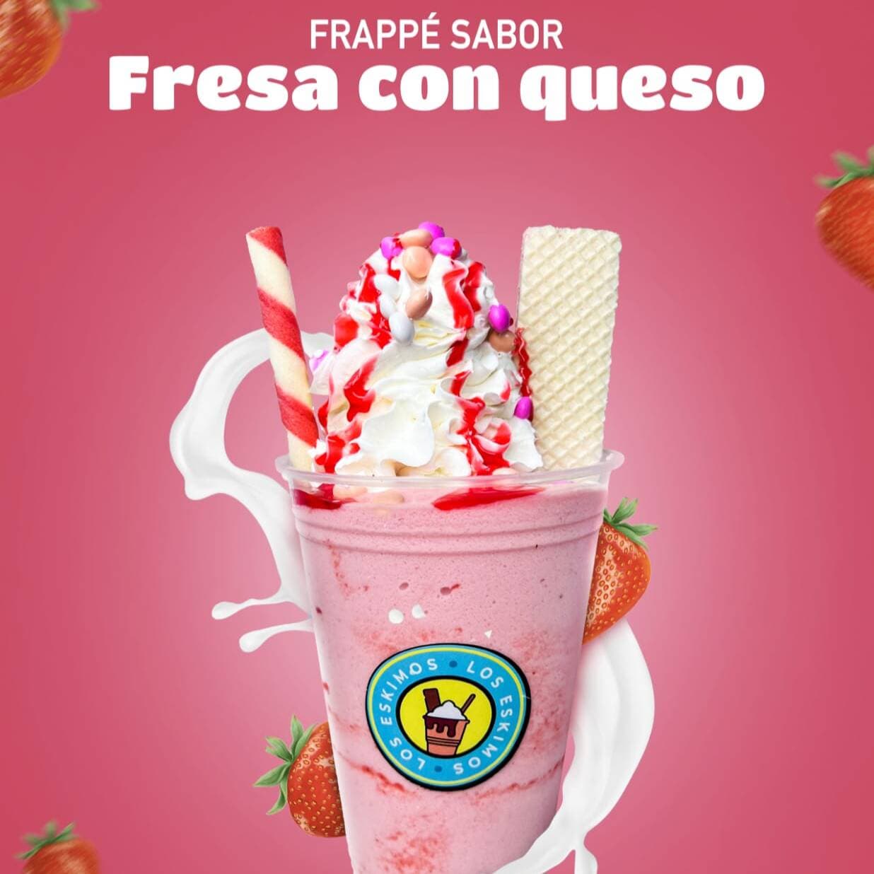Frappé Fresa con Queso