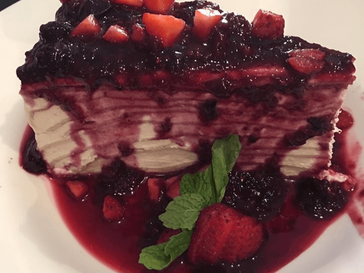 Rebanada de Pastel de Crepas