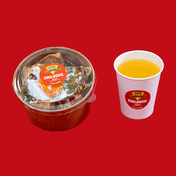 Combo # 2, Chilaquiles Cremosos y Jugo de Naranja