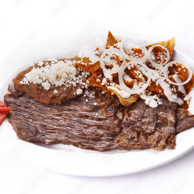 Chilaquiles de Bistec Gigantes