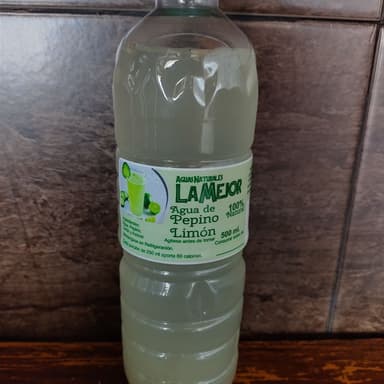 Agua de Pepino-Limón 100% Natural