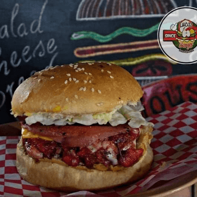 Hamburguesa Mixta de Res y Trompo