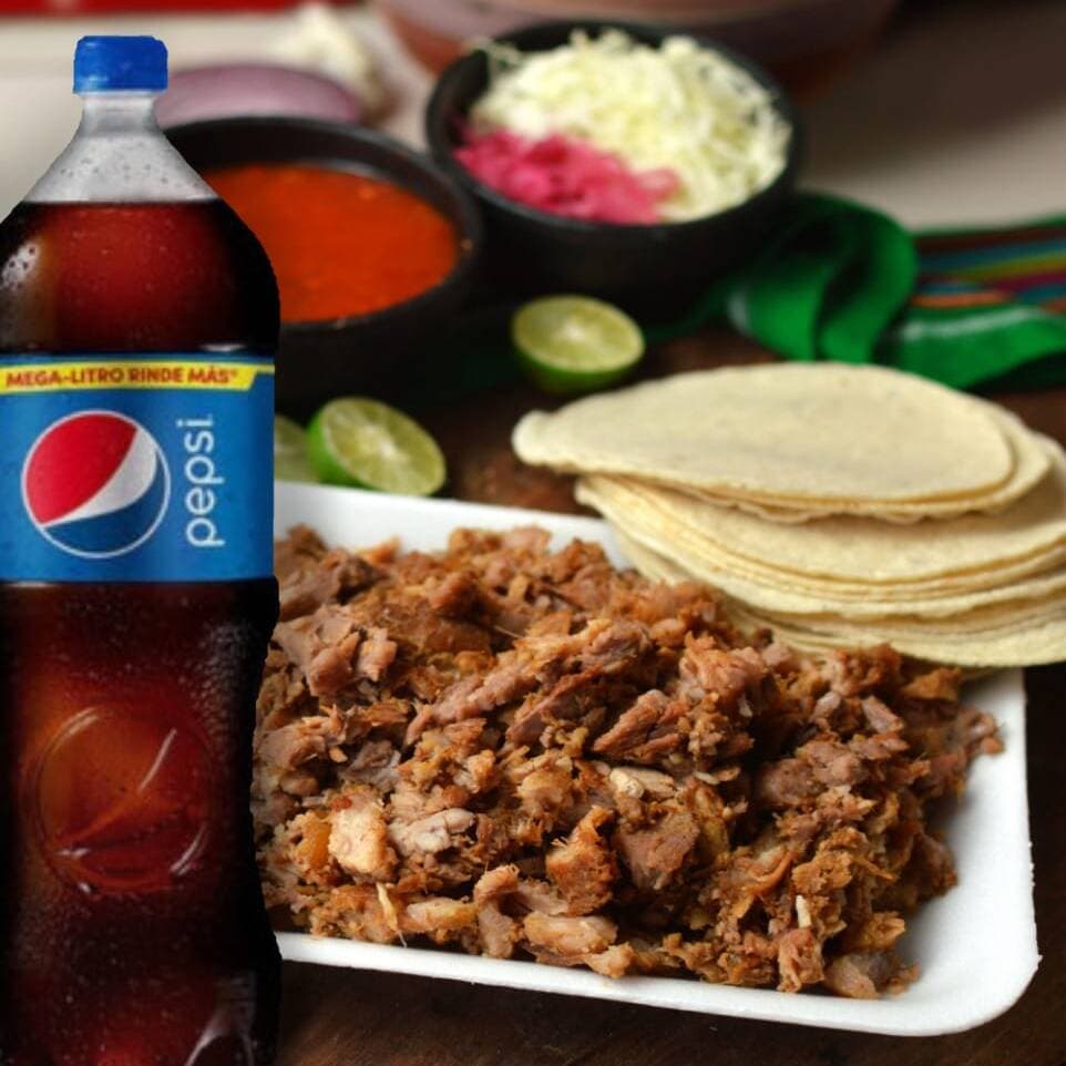 1/2 Kilo Carnitas + PEPSI 1.5 LT.