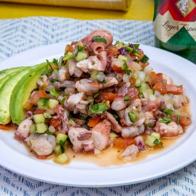 Ceviche de Camarón y Pulpo