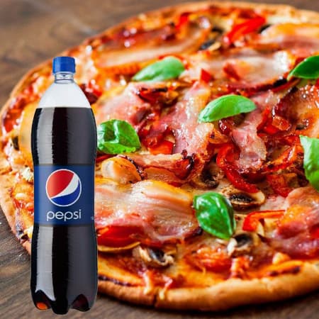 Pizza Personal 4 P + Brownie + Gaseosa 250 Ml