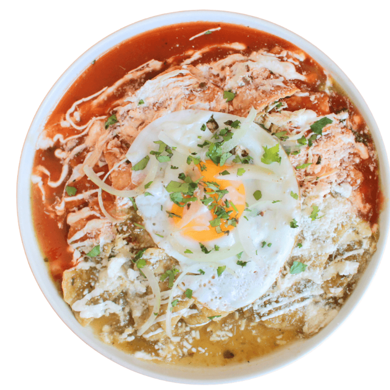 Chilaquiles con Frijoles