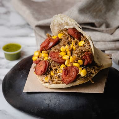 Arepa Mazorcada de Chorizo