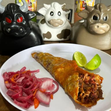 Costra de Queso con Birria