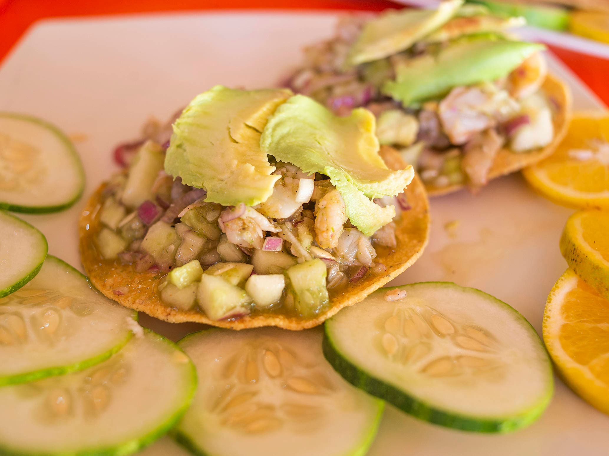 Tostada de Agua Chile Verde