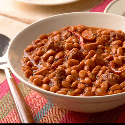 Porcion de sopa frijol