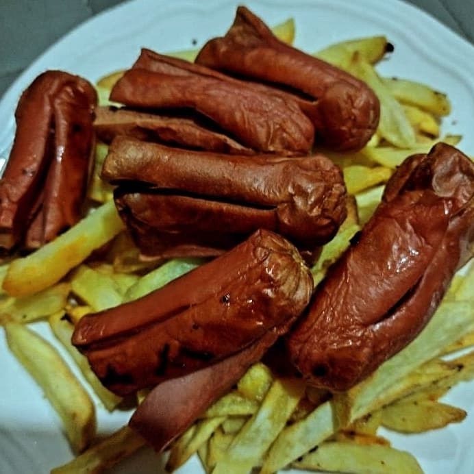 Papas a la Francesa con Salchipulpos