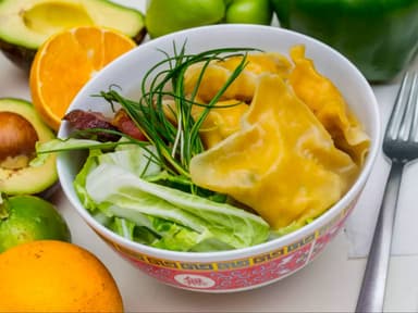 Sopa de Wonton con Cha Siu.