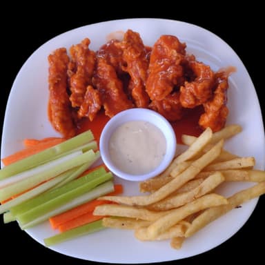 Tiras de Pollo en Salsa de Alitas